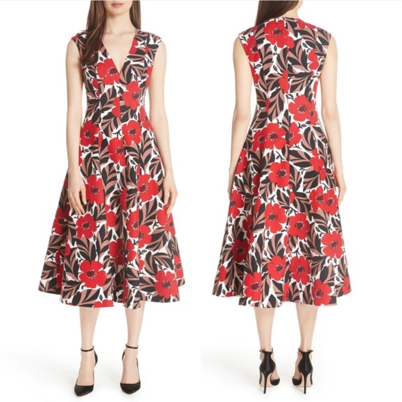 kate spade Dresses & Skirts - KATE SPADE Poppy Field Structured Midi Dress